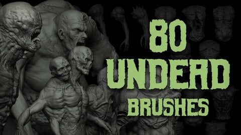 Zbrush - Undead Creature Brush mega Pack