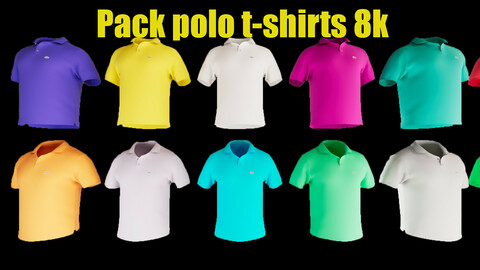pack of polo shirts (ready animation)