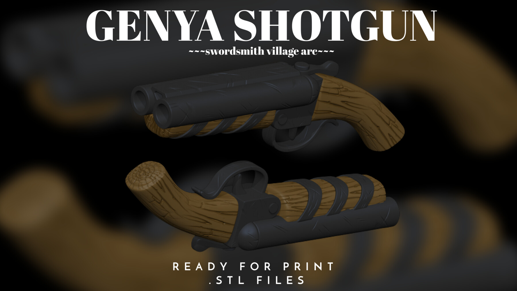 ArtStation Demon Slayer Genya short shotgun from smordsmith village