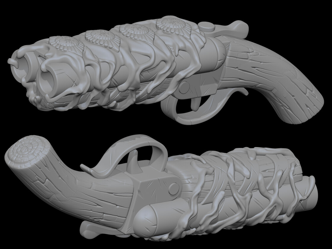 Lucian Bogdan Demon Slayer Genya short shotgun fanart, both forms