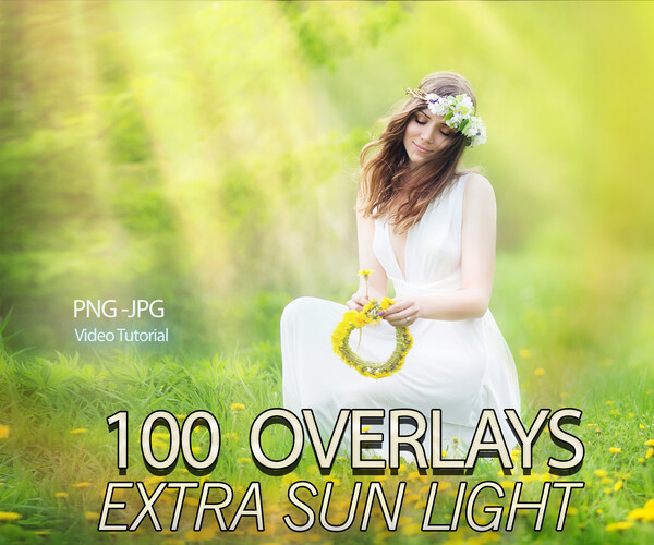 ArtStation 100 Natural Sunlight Photo Overlays, Sun Bokeh Overlays