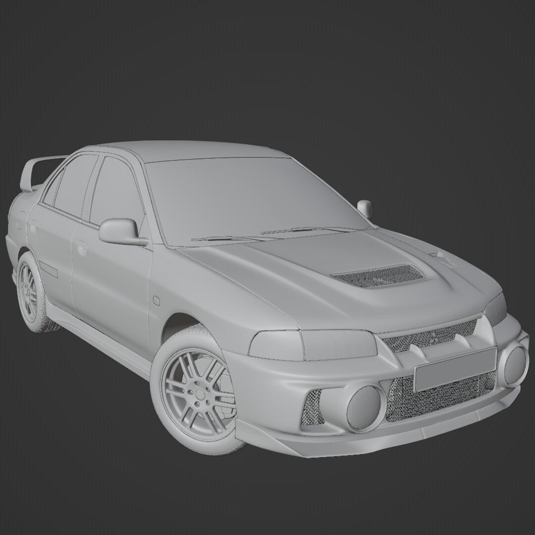 ArtStation Mitsubishi LANCER EVO 4 Game Assets