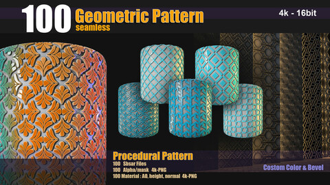 100 seamless Geometric pattern