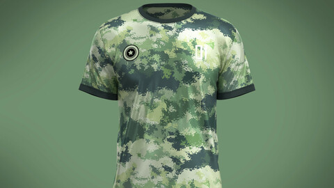 Soccer Green Jersey Player-01