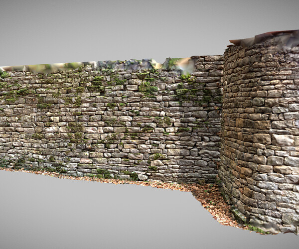 ArtStation - Old stone wall covered with moss | Resources