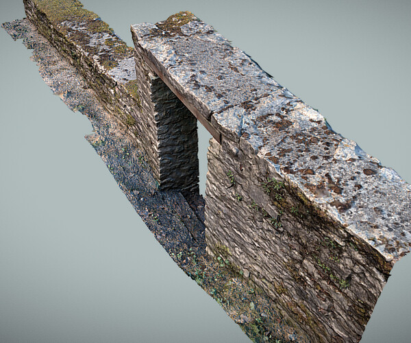ArtStation - Old stone wall and gate with moss | Resources