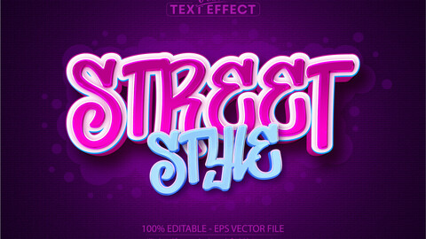 Street Style text effect, editable graffiti text style