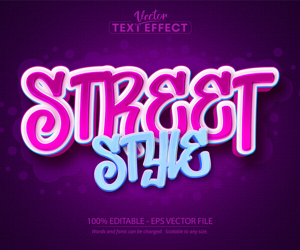 ArtStation - Street Style text effect, editable graffiti text style ...