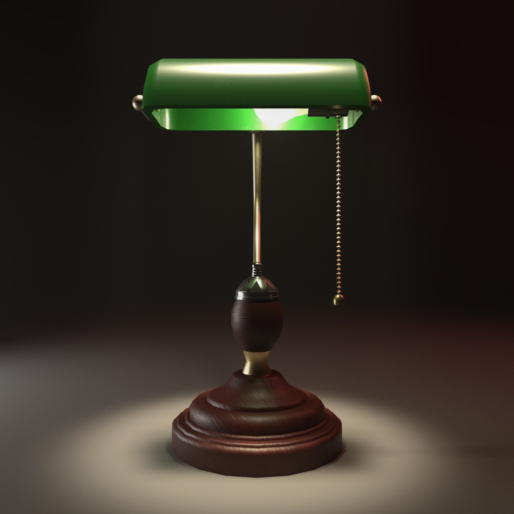 ArtStation - Old Green Banker's Lamp