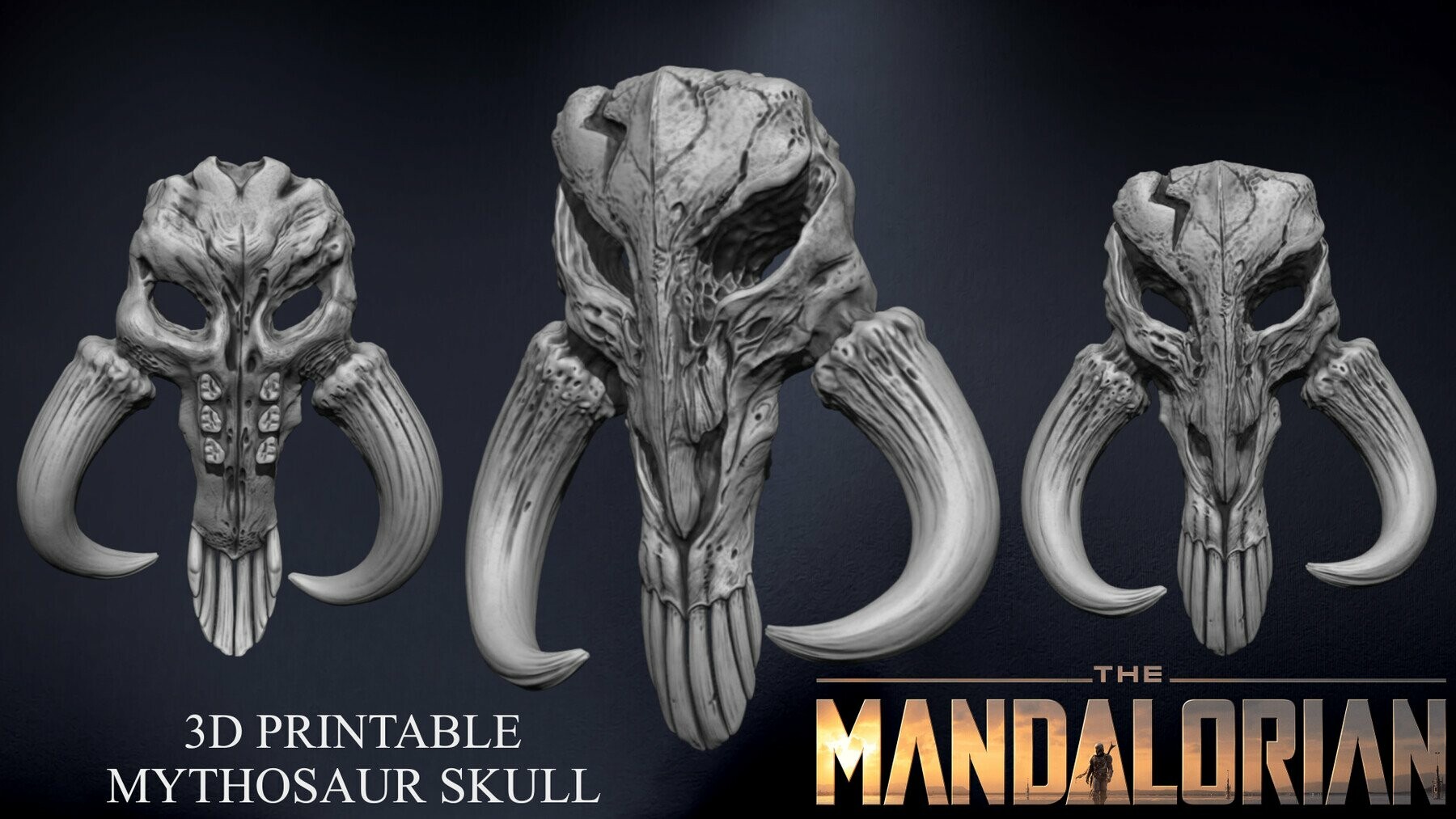 Mythosaur Skull High Quality - Mandalorian Starwars Movie 3D Print Model in  Toys 3DExport