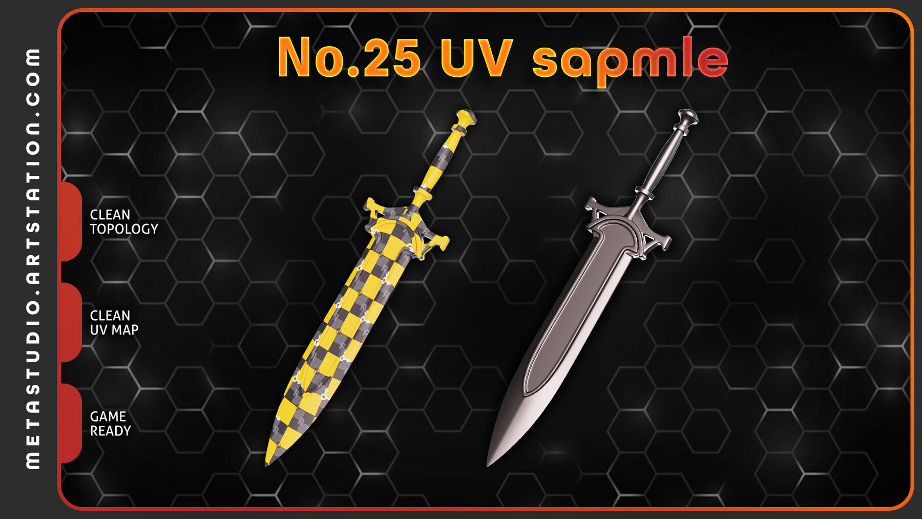 ArtStation 50 Sword Base Mesh Game Assets