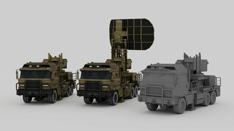 Renault TRM radar truck  (ALL OBJECTS ARE DETACHABLE)