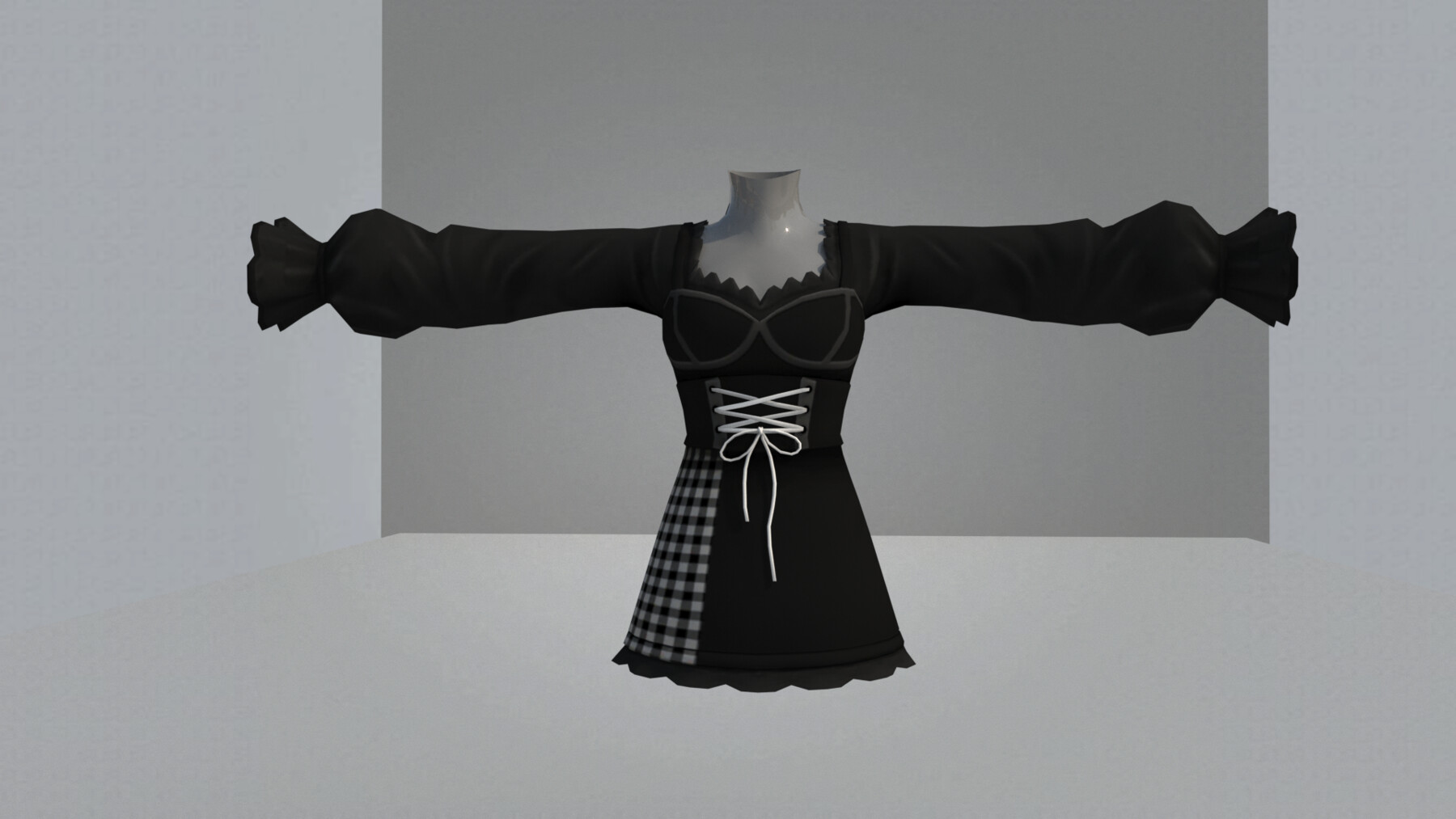 ArtStation - Black baroque style dress | Resources