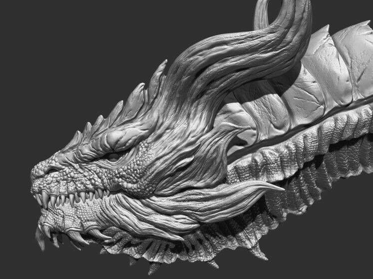 ArtStation - Dragon Head 3D model | Game Assets