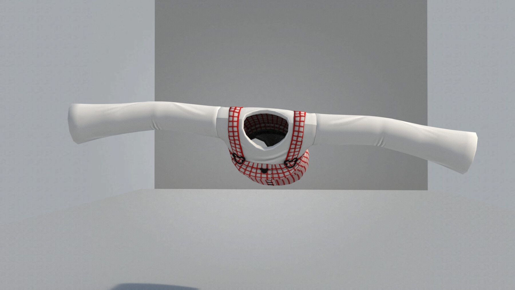 ArtStation Braces skirt red and white squares Resources