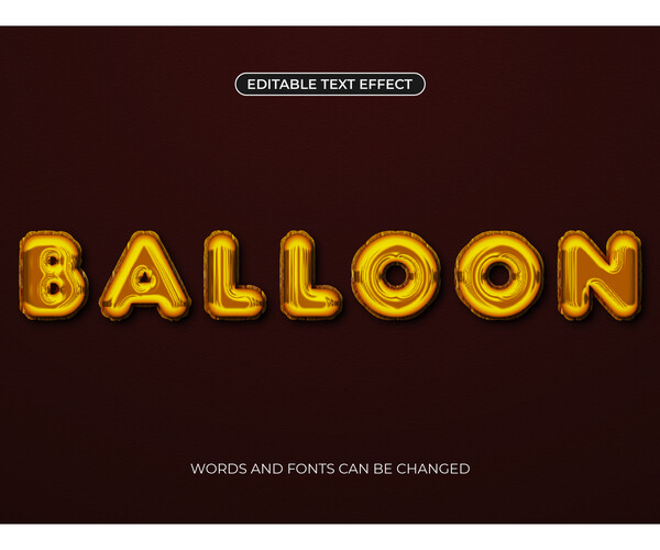 ArtStation - Ballon Text Effects, EPS Template File | Artworks