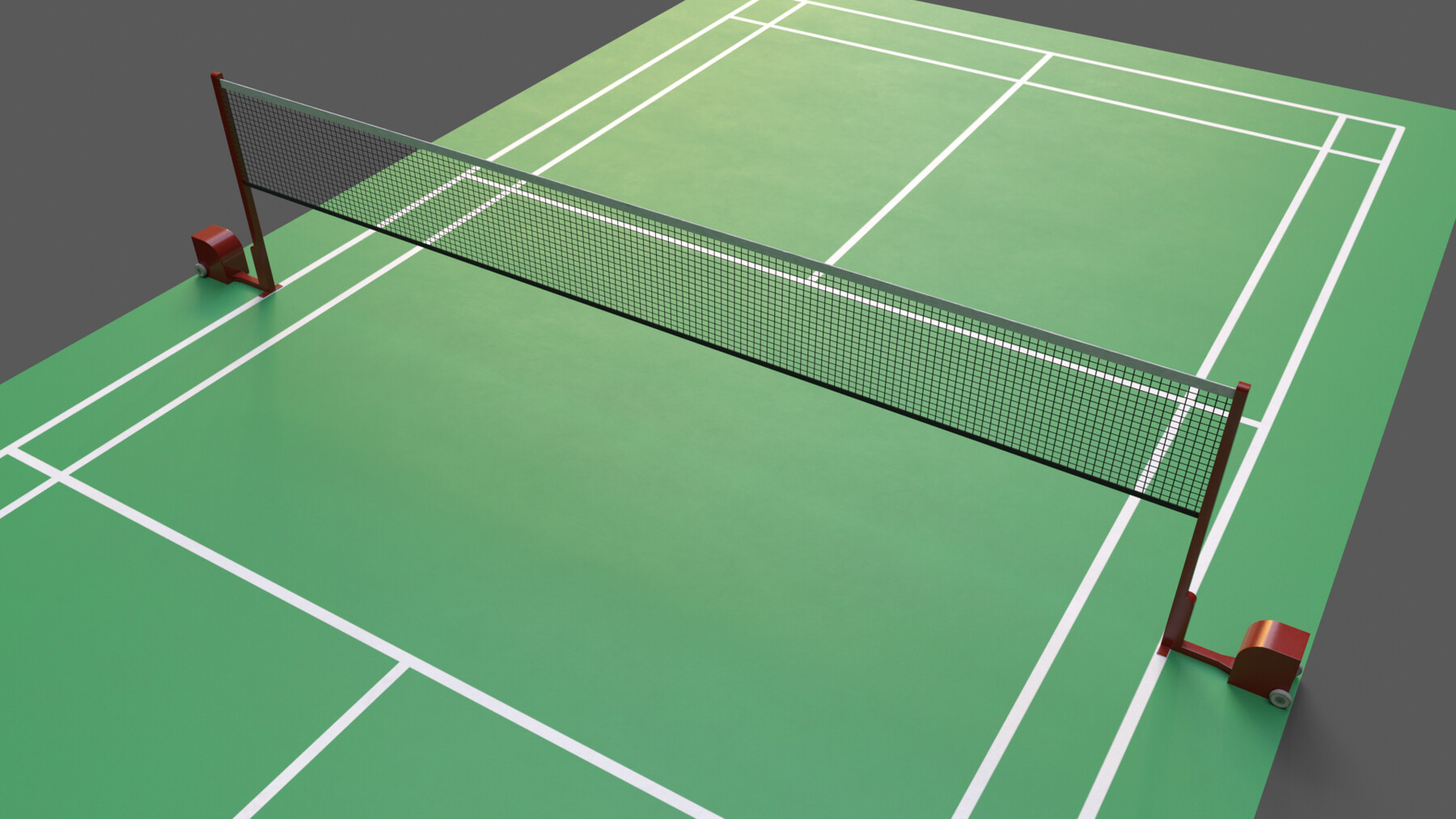 ArtStation - PBR Badminton Court Floor and Net | Game Assets