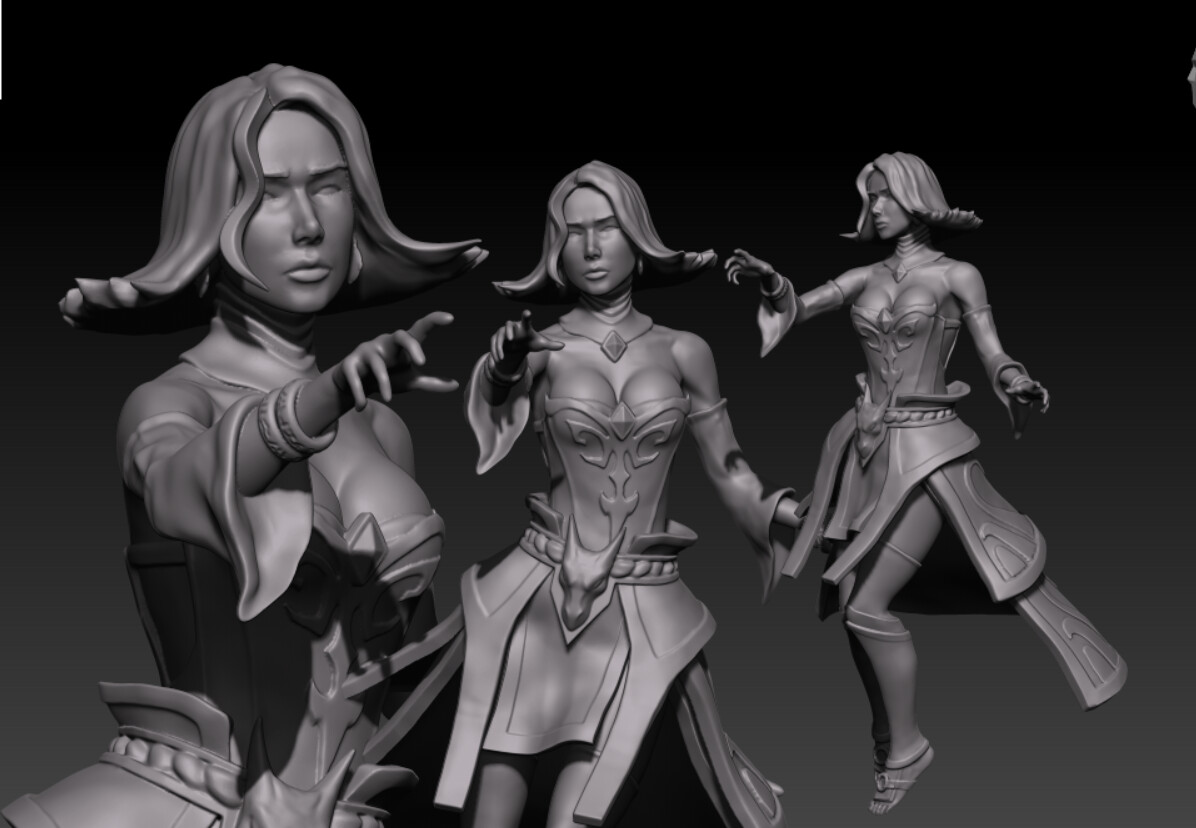 ArtStation - 3D printable model of Lina (dota 2) | Resources