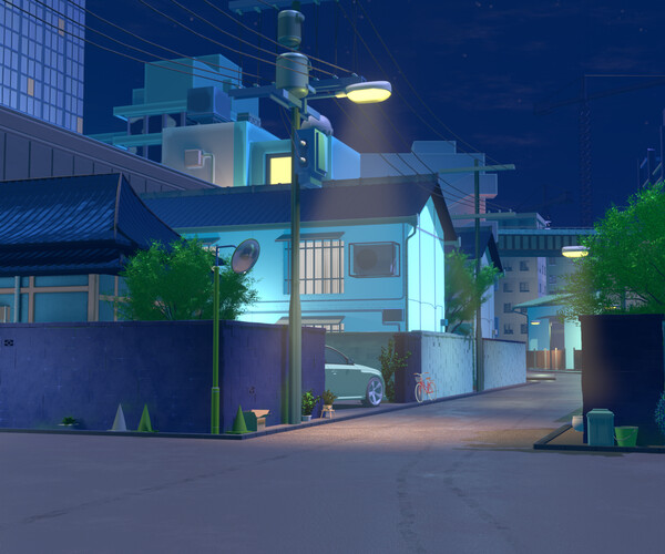 Sunset City - Anime Scene - Finished Projects - Blender Artists Community