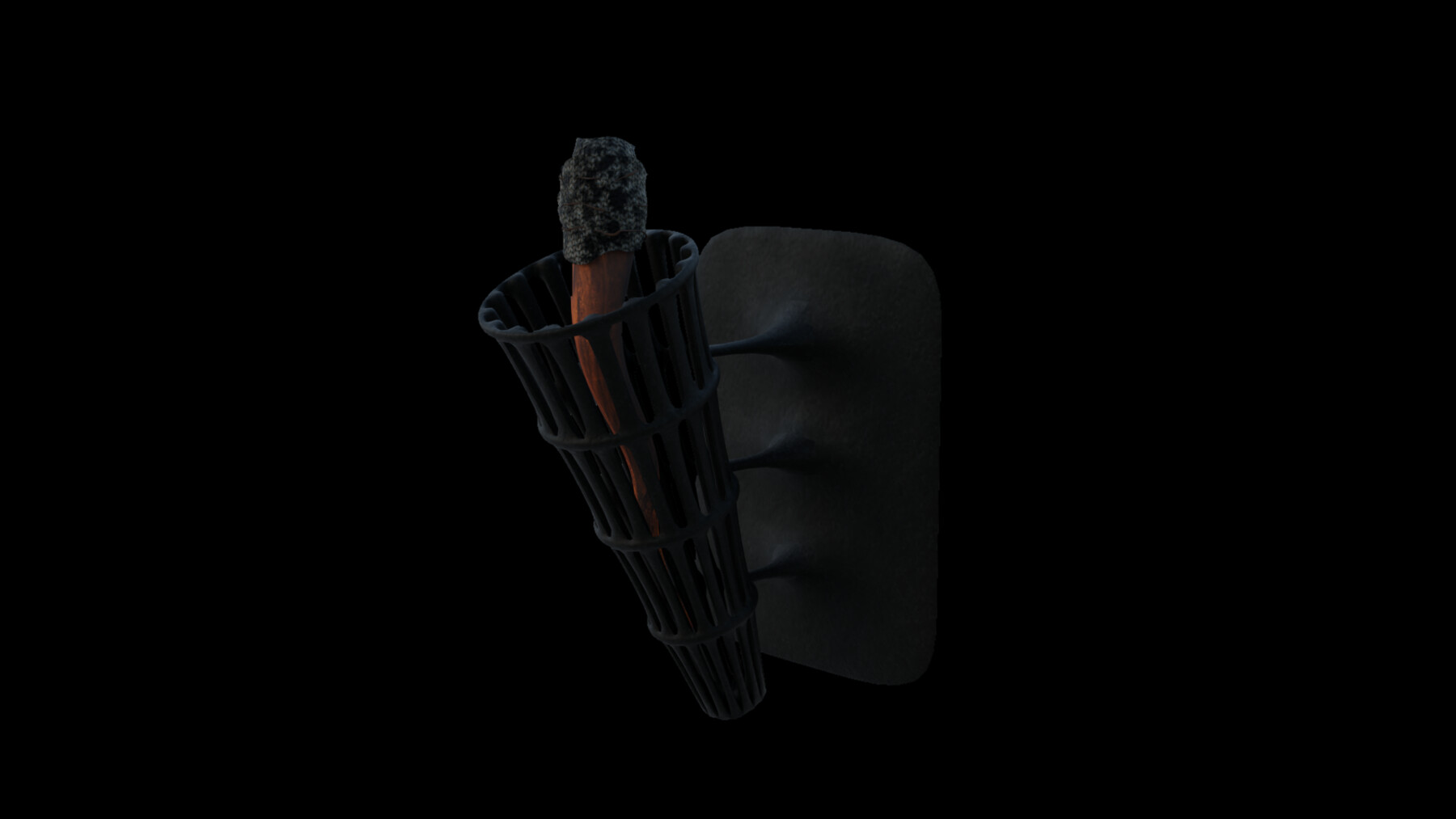 ArtStation Burnt Torch with Torch Holder Resources