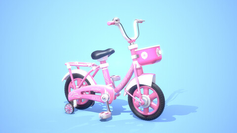 Low Poly Cartoony Bicycle for Ar,Vr and Games