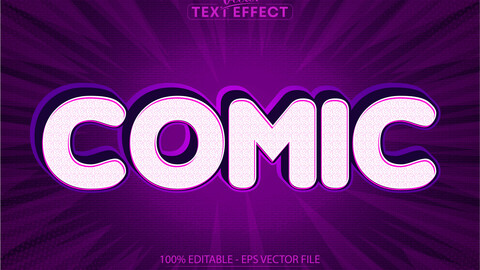 Comic book text effect, editable pop art and cartoon text style