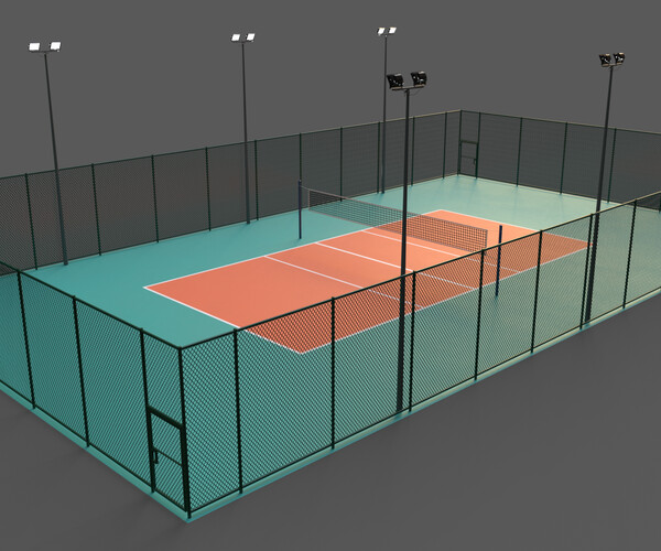 ArtStation - PBR Modular Outdoor Badminton Volleyball Court | Game Assets