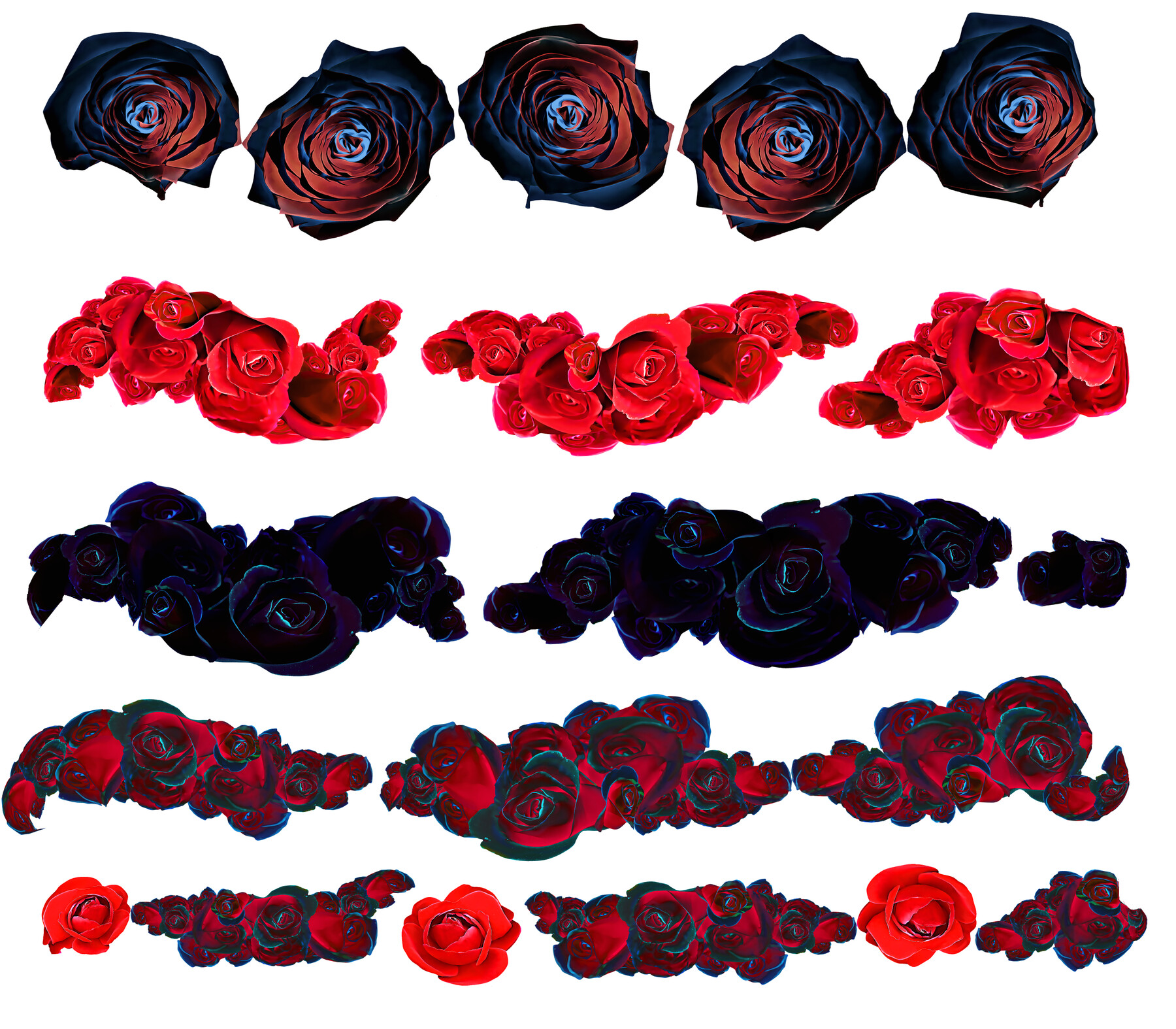 ArtStation 25 Clip studio paint decorative flowers necklace and