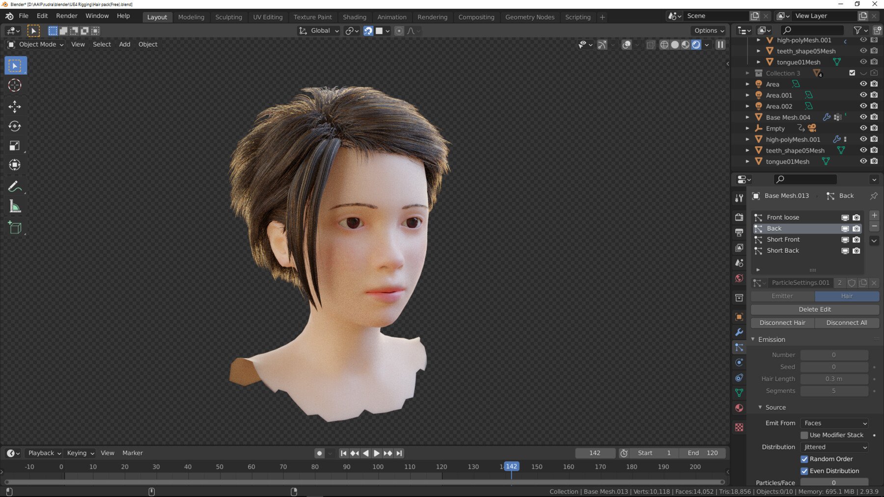 ArtStation - Free Hair Grooms (Blender Project) | Resources