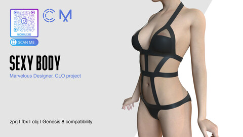 Sexy Body | Marvelous Designer | CLO3D project