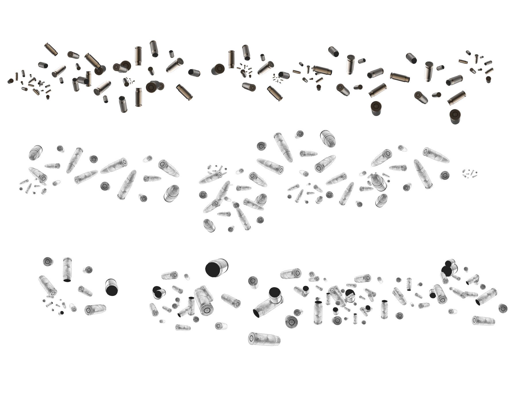 ArtStation 20 Clip studio paint bullet shell and belt brushes and png