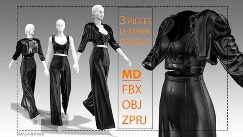 3 Pieces Leather Dress #2