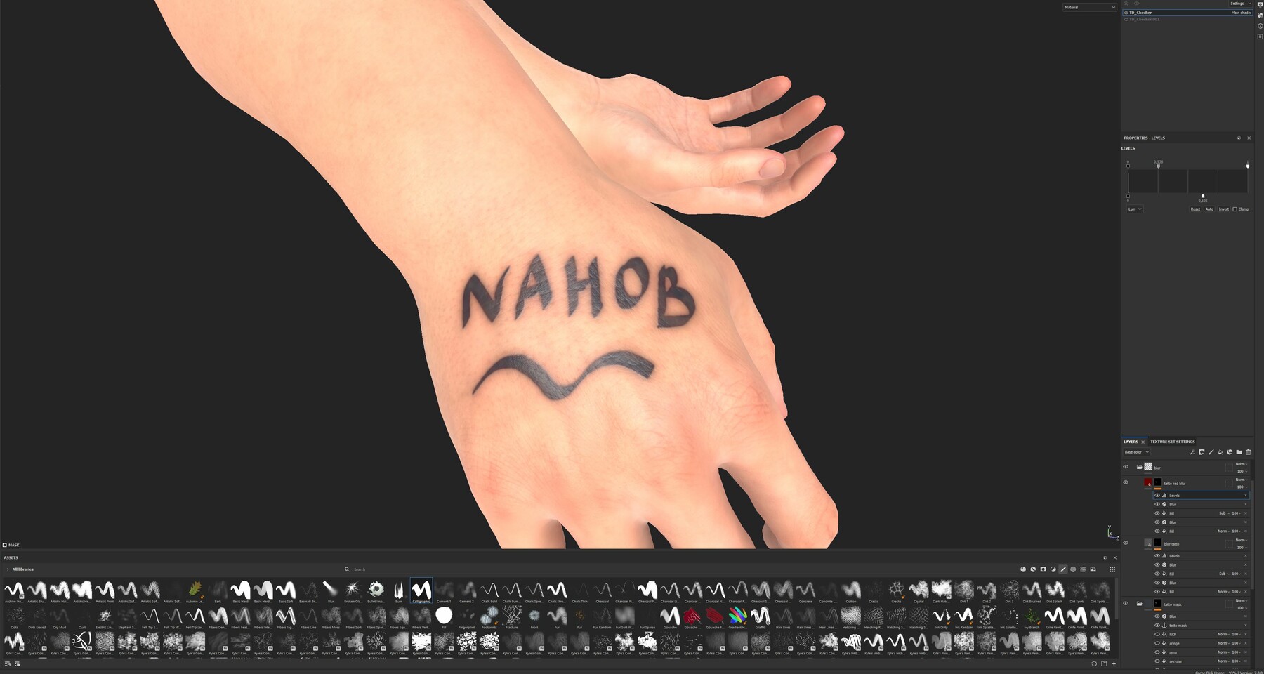 Making a Tattoo on Second Life Using Photoshop 3D Feature ( easy bakes on  mesh kit ) - YouTube