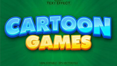 Cartoon text effect, editable comic and cartoon text style