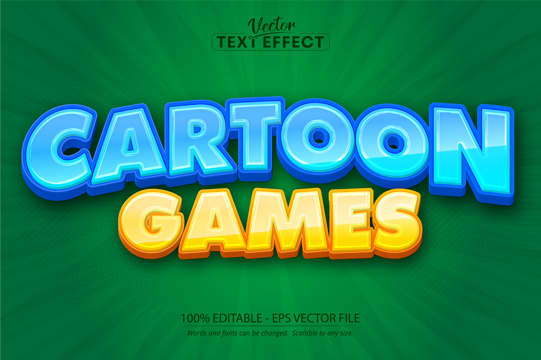ArtStation - Cartoon text effect, editable comic and cartoon text style ...