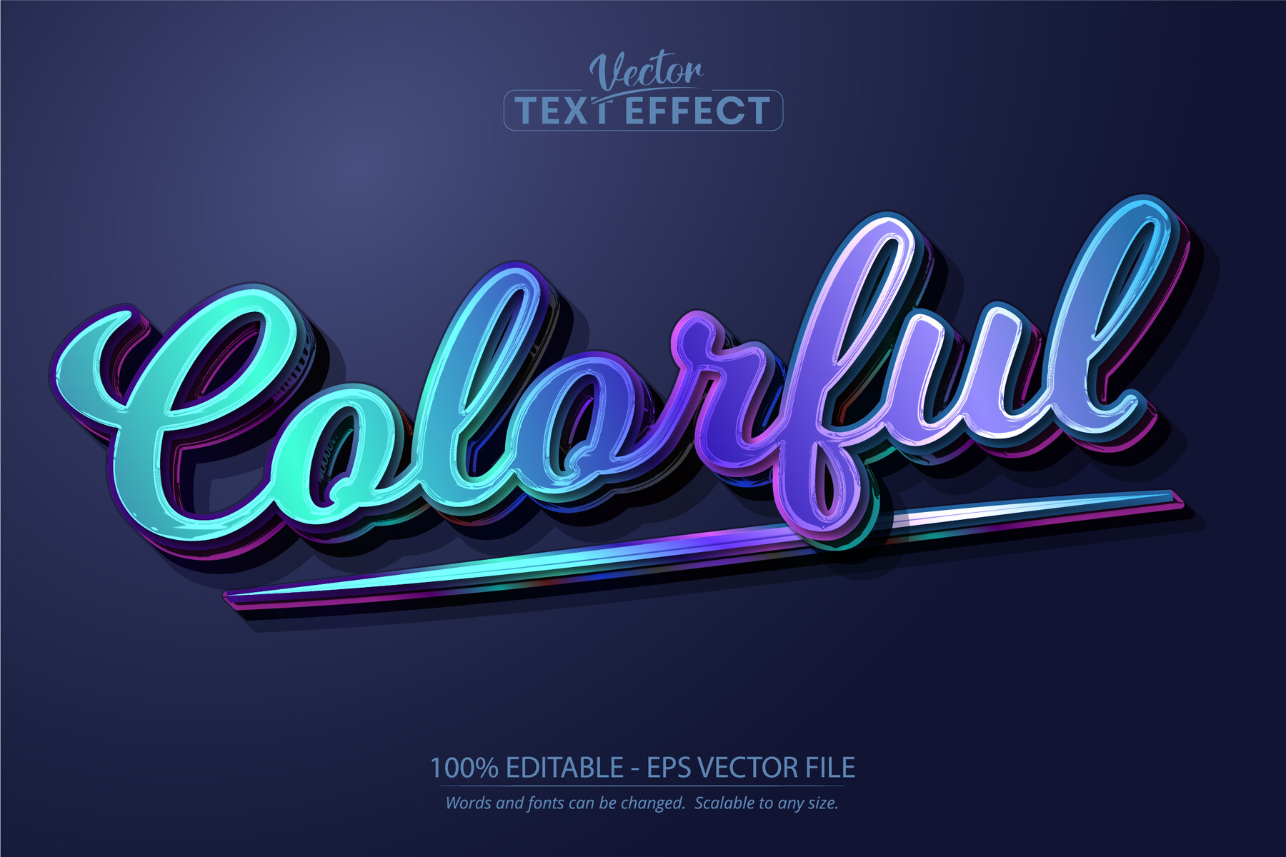 ArtStation - Colorful text effect, editable comic and cartoon text ...