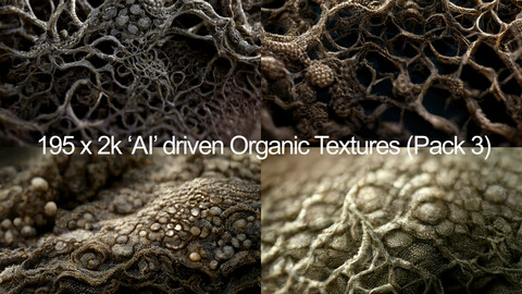 195 Organic Texture Maps (Part 3) - AI driven - 4k