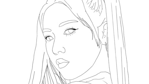 NMIXX Jiwoo lineart colouring