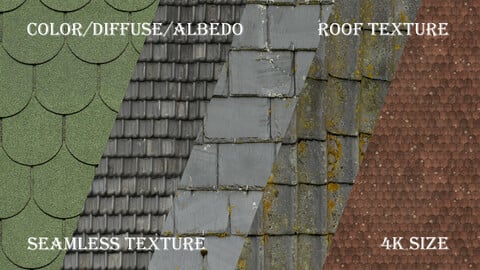 Roof Texture 4k (4096*4096) | PNG 5 | JPG 5 | PSD 5 | TIFF 5 | TGA 5 | BMP 5 File Formats