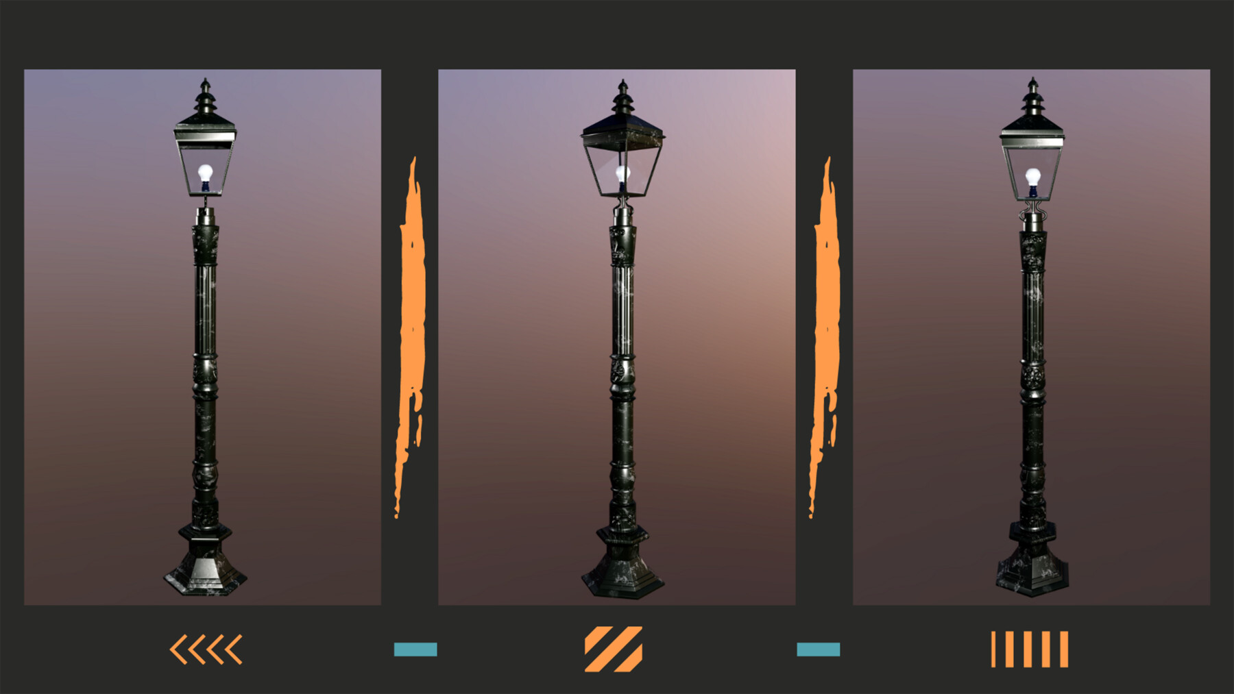 ArtStation - Streetlamps 6Pack Vol. 01 | Game Assets