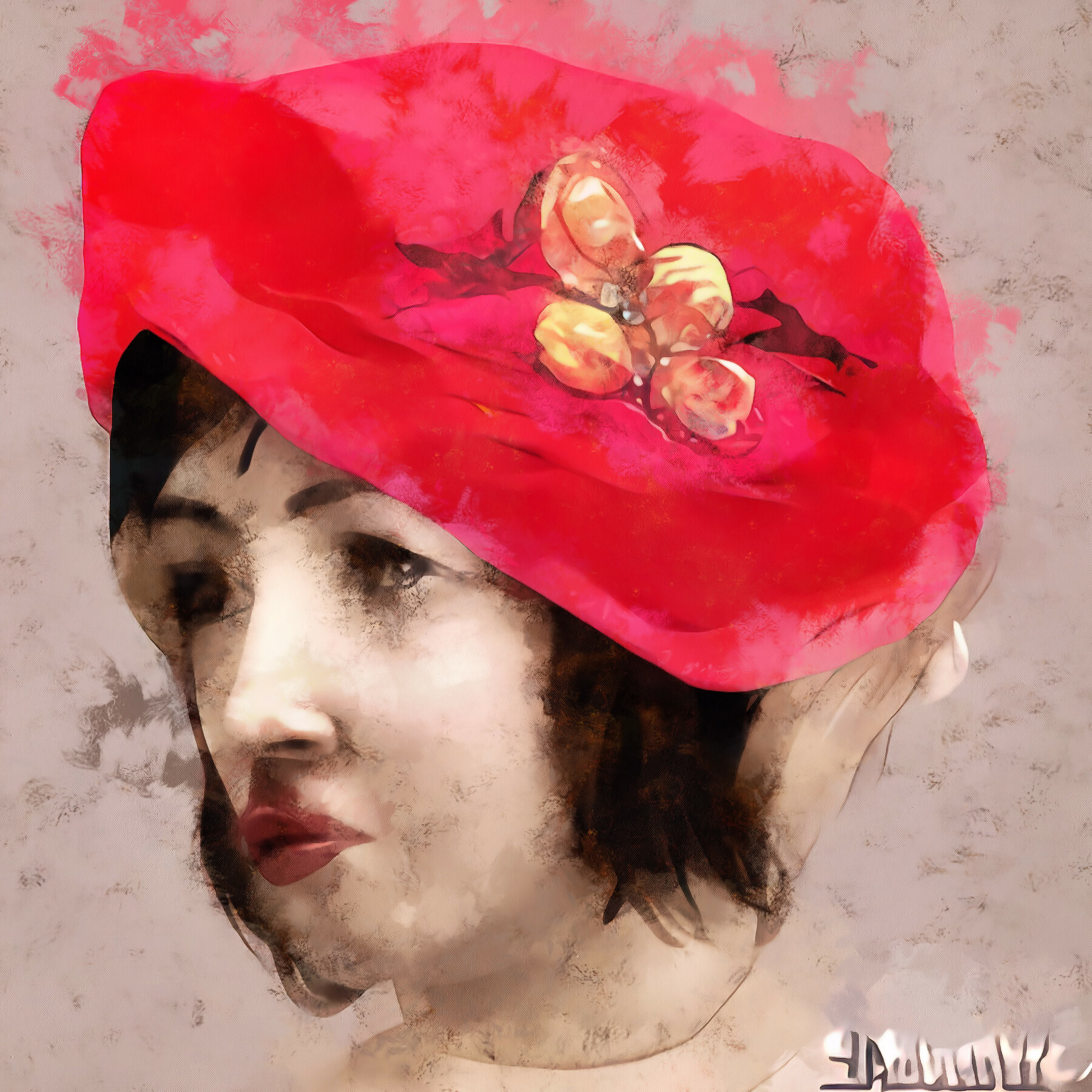 ArtStation Lady In Red Hat Artworks   File 