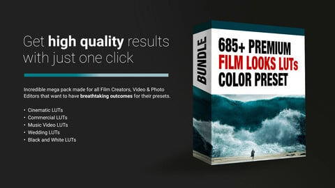 685+ Premium Film Looks LUTs Color Preset