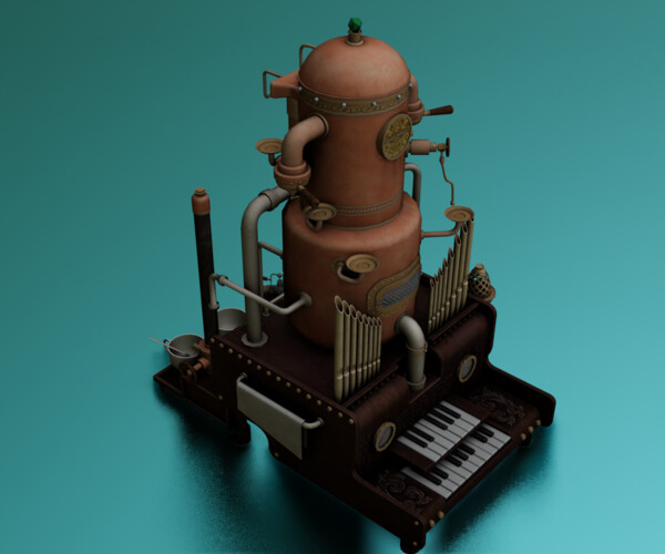 ArtStation METAL ESPRESSO MACHINE GAME READY Game Assets