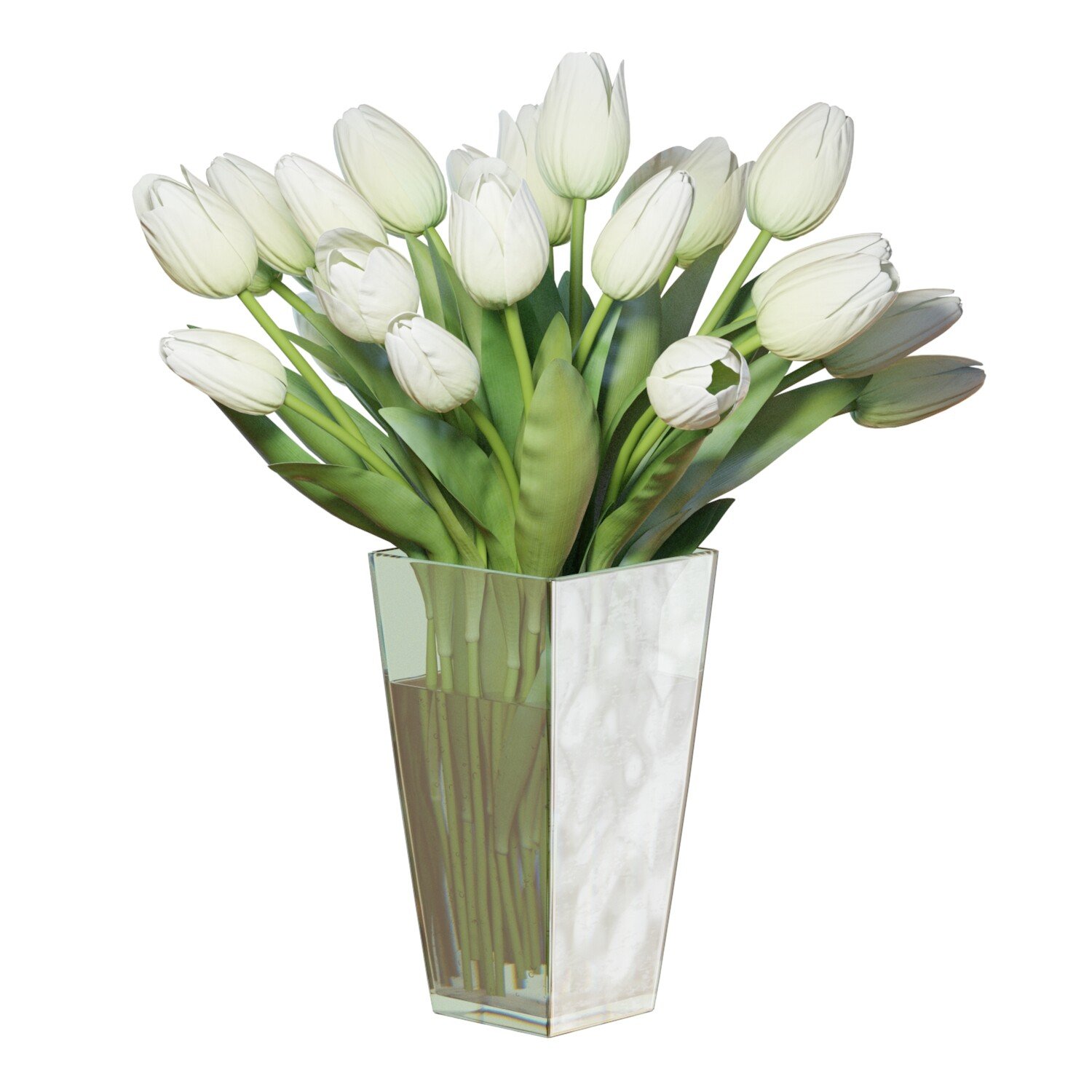 Artstation - Flower Set 17   White Tulips Bouquet 