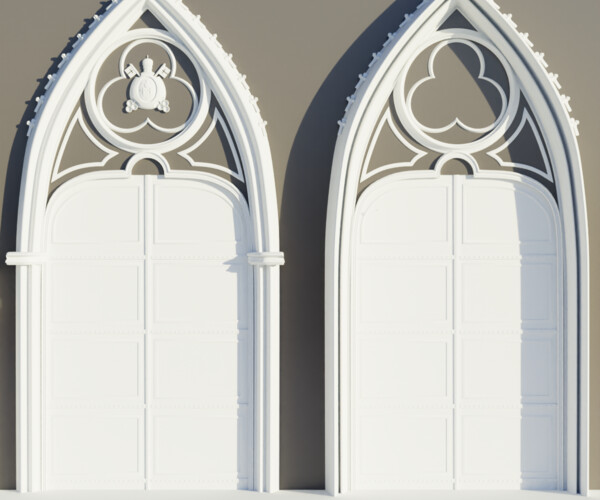 ArtStation - High Quality Gothic Windows & Doors Kitbash | Resources