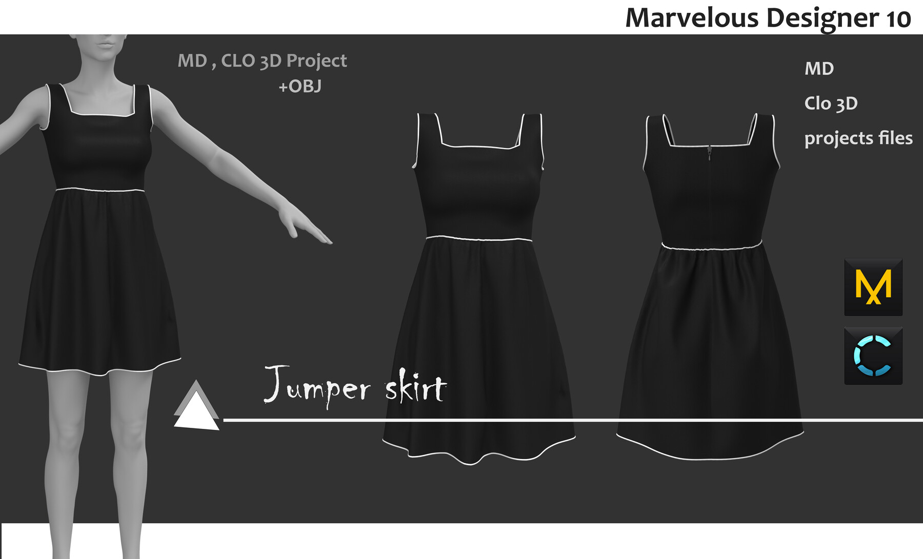 Jumper shop skirt 3d