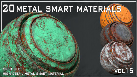 20 High Detail Metal Smart Material - VOL15 (spsm file)