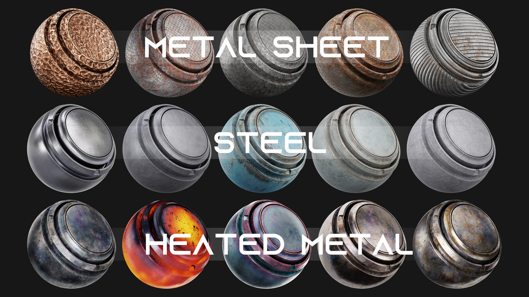 ArtStation - Basic Metal Smart Materials | Game Assets