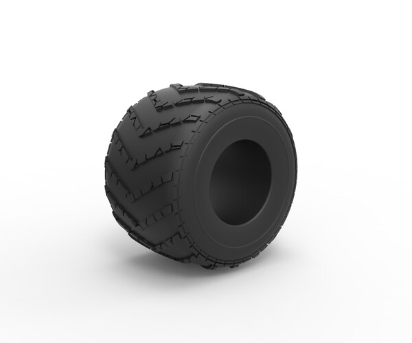 ArtStation - 3D printable Diecast Monster Jam tire 14 Scale 1:25 ...