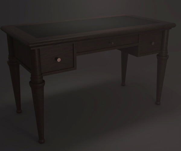 ArtStation Classic Office Desk Game Assets